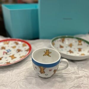 Tiffany Alphabet Bears three piece set never used with Tiffany box